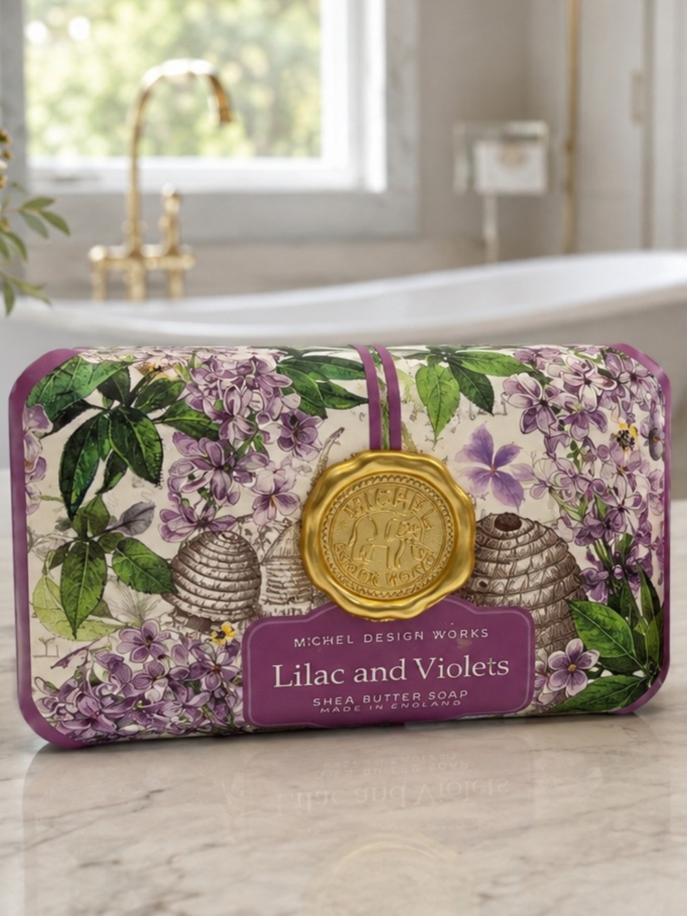 Soap 🧼 Library Of Flowers Hand Soap Bar + Shea butter Perfumed Soap NEW|UNUSED - Picture 3 of 3